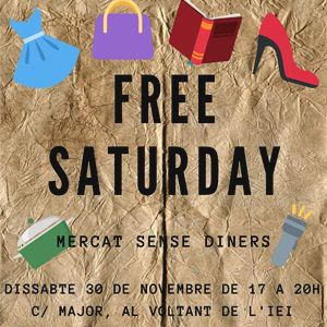 Free Saturday, mercat sense diners, Lleida, 2019