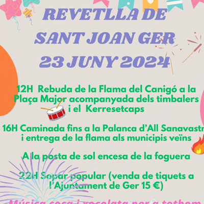 Revetlla de Sant Joan a Ger, Cerdanya, 2024