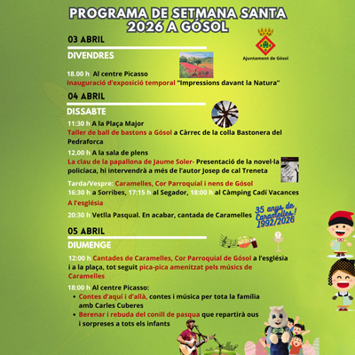 Setmana Santa a Gósol, 2026