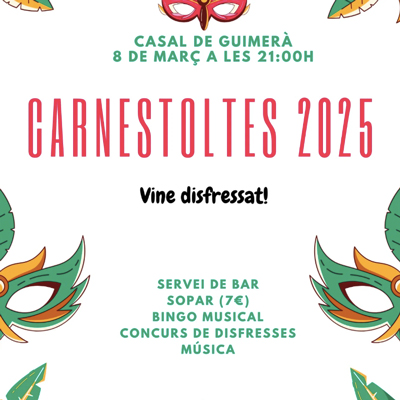 Carnaval a Guimerà, 2025 Carnaval a Guimerà, 2025