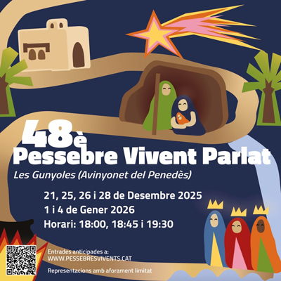 48è Pessebre vivent parlat de les Gunyoles, Avinyonet del Penedès, 2025