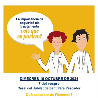 Xerrada ‘Què cal saber de l’insomni?’ - Sant Pere Pescador 2024