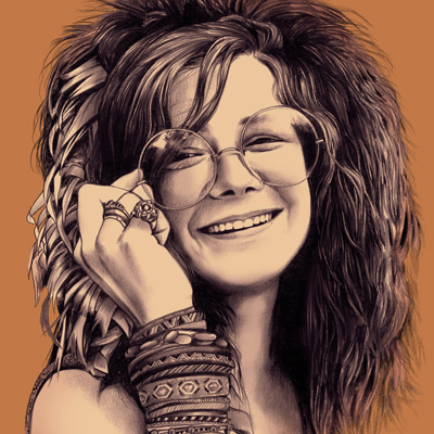 Exposició 'Eternes. Grans dones de la música', Janis Joplin, Marta Bellvehí