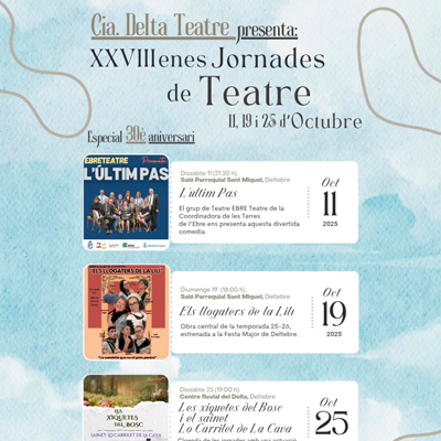 XXVIII Jornades de Teatre de Deltebre - 2025