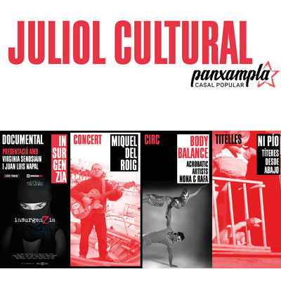 Juliol cultural - Casal Popular Panxampla - Tortosa 2020