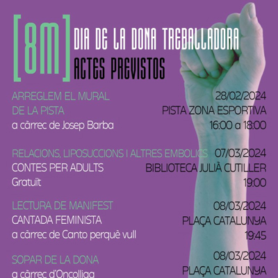 Dia Internacional de les Dones a Llagostera, 2024