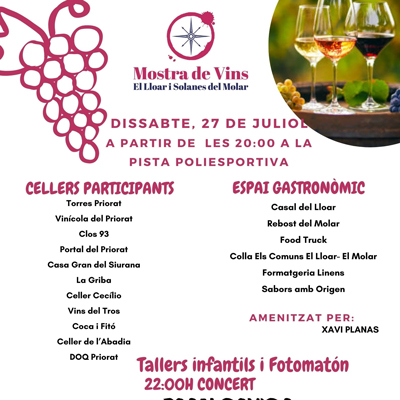 Mostra de Vins de la Vila del Lloar i les Solanes del Molar, 2024