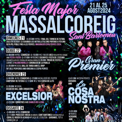 Festa Major de Massalcoreig, 2024