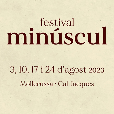 Festival Minúscul, Cicle de pop d'autor del Pla d'Urgell, Mollerussa, 2023