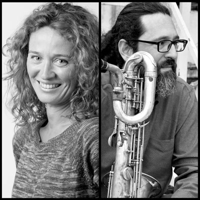 Mireia Sánchez (piano i veu) i Ivan Sáez (saxo baríton)