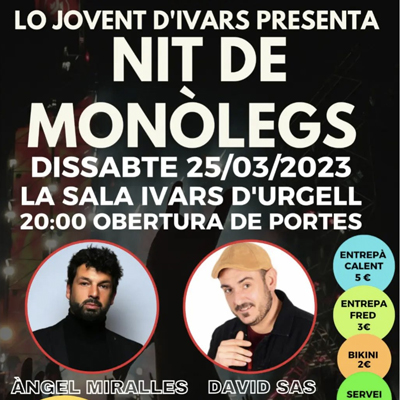 Nit de Monòlegs a Ivars d'Urgell, 2023