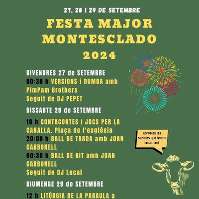 Festa Major de Montesclado, Farrera, Pallars Sobirà, 2024