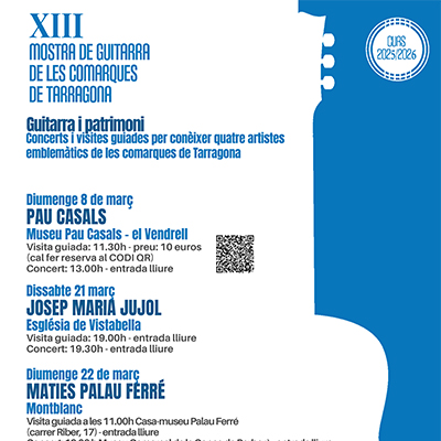 13a Mostra de Guitarra de les comarques de Tarragona, 2026