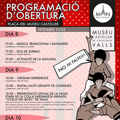 Obertura del Museu Casteller de Catalunya, VAlls, 2023