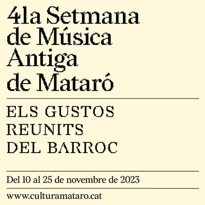 41a Setmana de Música Antiga de Mataró, 2023
