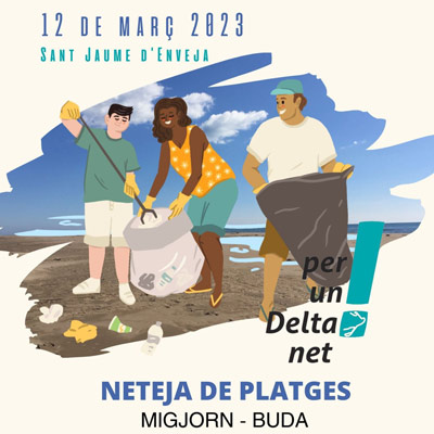 Neteja de platges 'Per un Delta net!', Sant Jaume d'Enveja, 2023