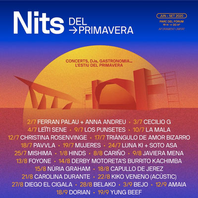 Nits de Primavera, Nits del Fòrum, Primavera Sound, Barcelona, 2020