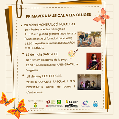Primavera Musical a Les Oluges, Montfalcó Murallat, Santa Fe, Les Oluges, La Segarra, 2024