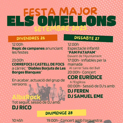 Festa Major dels Omellons, 2025