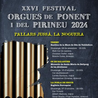 XXVIè Festival Orgues de Ponent i del Pirineu, 2024