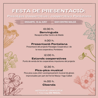 Festa de presentació de Paisatges Cooperatius i Pontelana