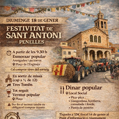 Festa de Sant Antoni a Penelles, 2026
