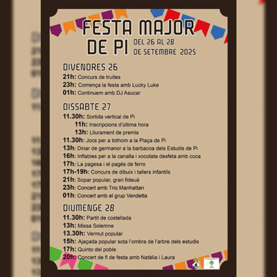 Festa Major de Pi, Bellver de Cerdanya, 2025