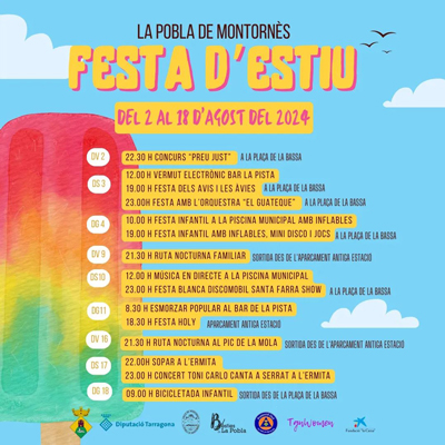 Festa d'Estiu de La Pobla de Montornès, 2024