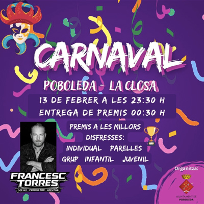 Carnaval de Poboleda, 2026