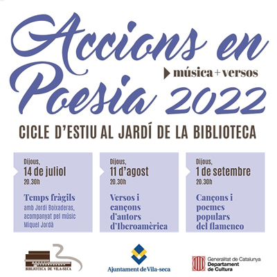 Cicle 'Accions en poesia', biblioteca de Vila-seca, Vila-seca, 2022