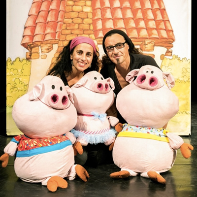 Espectacle familiar 'Els tres porquets es caguen de por' de Samfaina de colors