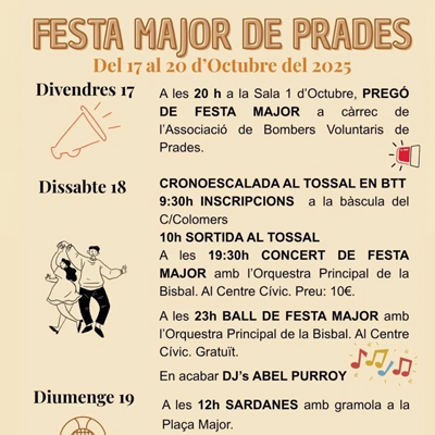 Festa Major de Prades, 2025