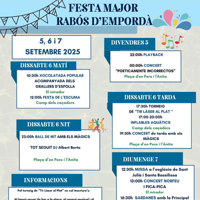 Festa Major de Rabós d'Empordà, 2025