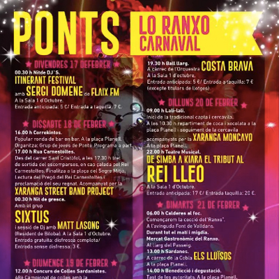 Lo Ranxo de Ponts, Carnaval, Ponts, 2023