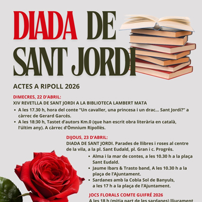 Diada de Sant Jordi a Ripoll, 2026