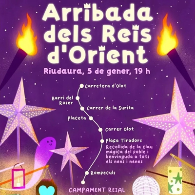 Arribada dels Reis Mags a Riudaura, 2025
