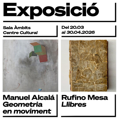 Doble exposició 'Geometries en moviment' + 'Llibres', sala àmbits, Cambrils, 2026