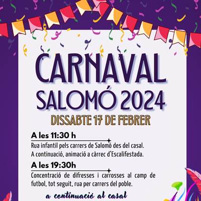 Carnaval a Salomó, 2024