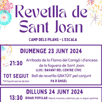 Revetlla de Sant Joan - Camp dels Pilans - L'escala 2024