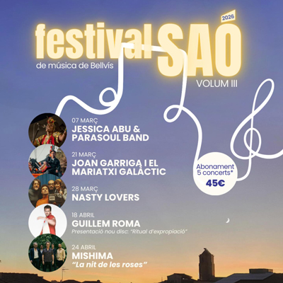 Saó, Festival de Música de Bellvís, 2026