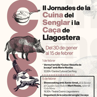 Jornades de la Cuina del Senglar i la Caça a Llagostera, 2026