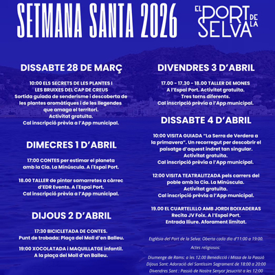 Setmana Santa - El Port de la Selva 2026