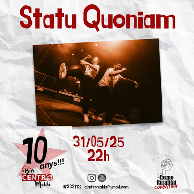 Statu Quòniam al Bar Centro, Maldà, 2025