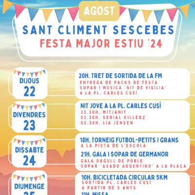 Festa Major de Sant Climent Sescebes, 2024