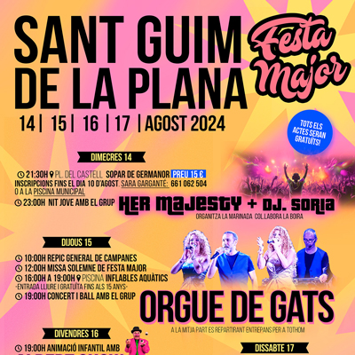 Festa Major de Sant Guim de la Plana, 2024