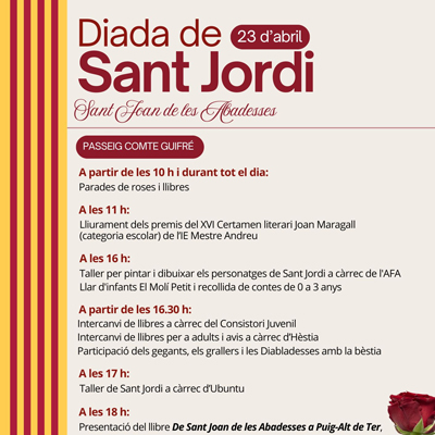 Diada de Sant Jordi a Sant Joan de les Abadeses, 2026