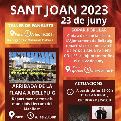 Revetlla de Sant Joan a Bellpuig, 2023