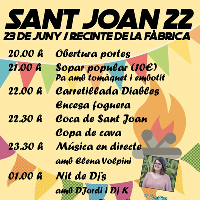 Revetlla de Sant Joan al Pla de Santa Maria, 2022