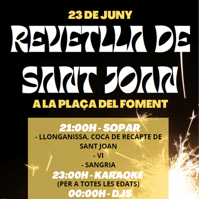 Revetlla de Sant Joan a La Pobla de Cérvoles, 2023