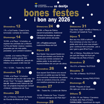 Festes de Nadal de Sant Martí de Tous, 2025